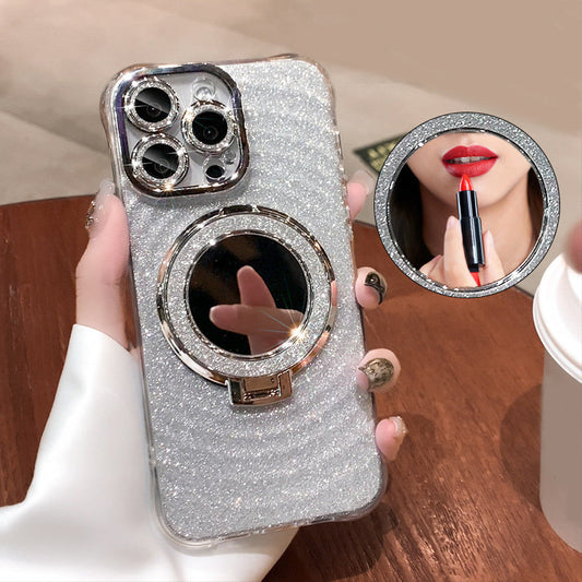 Glitter Clear Protective Phone Case with Kickstand