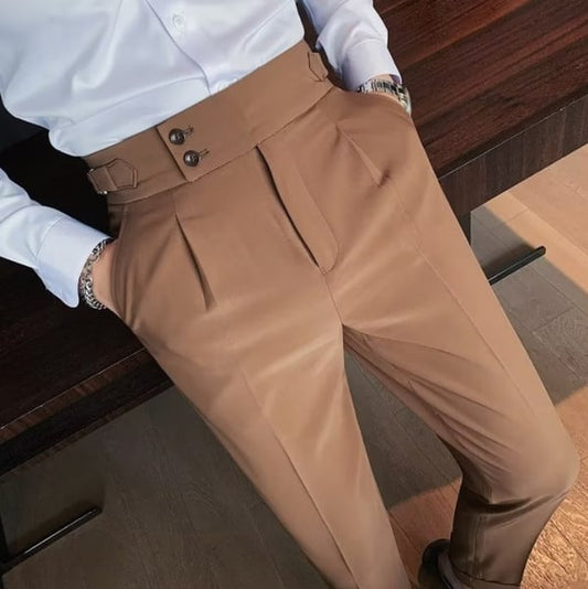 🎁Men's Solid Color Straight Casual Trousers