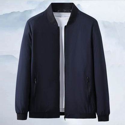 Men's Casual Lightweight Full-Zip Jacket with Pockets