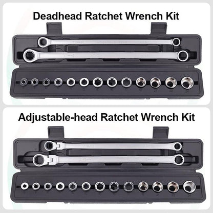 15-piece variable head ratchet wrench set - easily handle various screws with high efficiency!