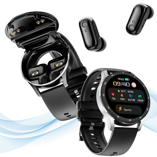 Two in one smart watch with earphones, the perfect combination of fashion and utility!