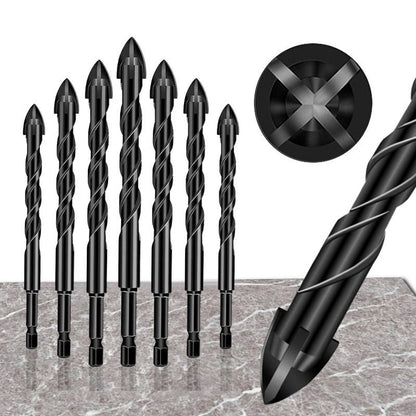 🔥🔥🔥4-edge Cross Drill Bit Set 7pcs