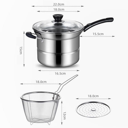 Multipurpose Stainless Steel Saucepan