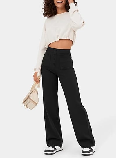 🔥🎅Christmas sale 45% off🔥✨High waist button with multiple pockets Casual straight leg trousers